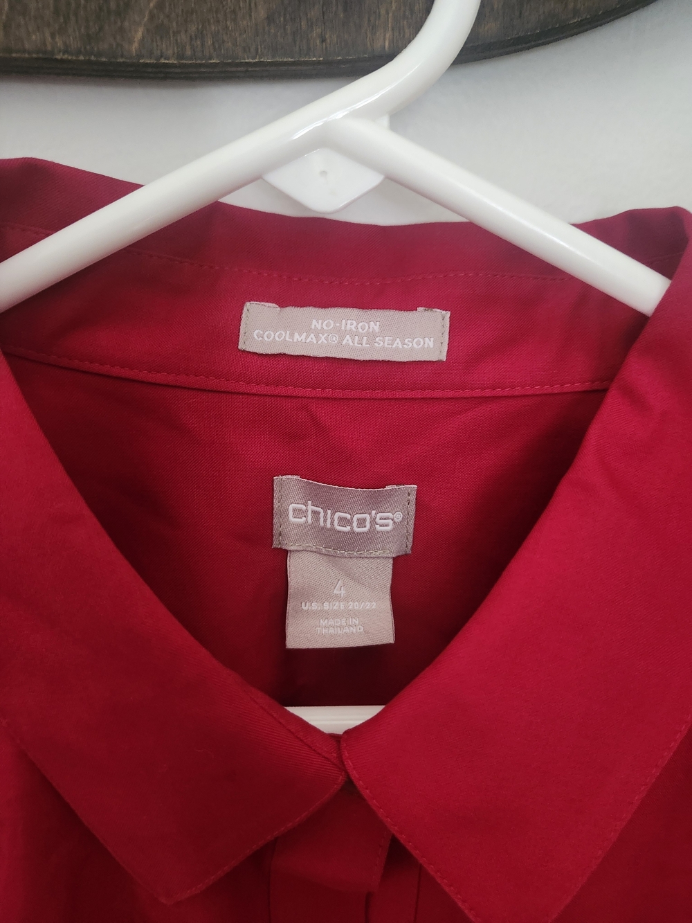 Chico's Bright Raspberry Button-Down Shirt - Picture 2 of 4